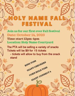 Holy Name Fall Festival